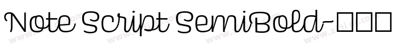 Note Script SemiBold字体转换